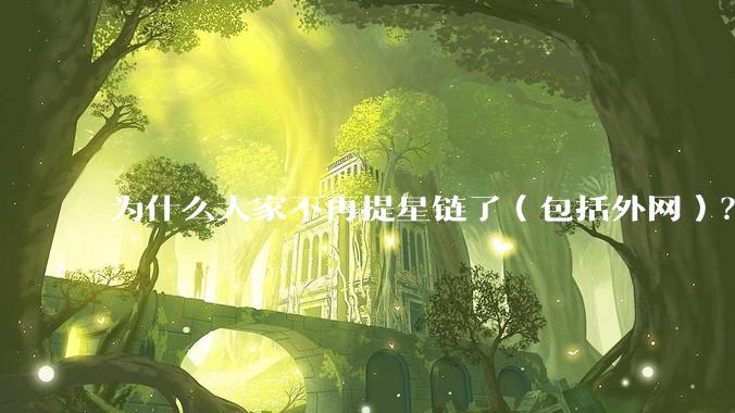 为什么大家不再提星链了（包括外网）？